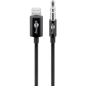 Goobay | Audio cable | Male | Apple Lightning | Mini-phone stereo 3.5 mm | Black | 1 m